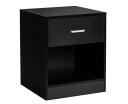 Giantex Nightstand Bedside Table w/Drawer Storage & Open Shelf Cabinet Modern End Table For Home Office Black - AfterPay & zipPay Available