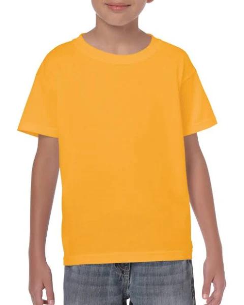 Gildan 5000B Heavy Cotton Youth Tee - Gold, M