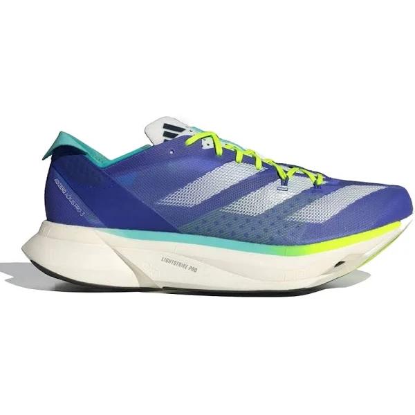 Mens Adidas Adizero Adios Pro 3 Cobalt Blue / Zero Metallic / Lucid Lemon / US 8.5