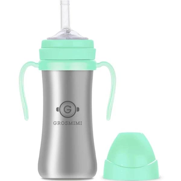 Grosmimi Stainless Straw Cup 200ml Aqua Green