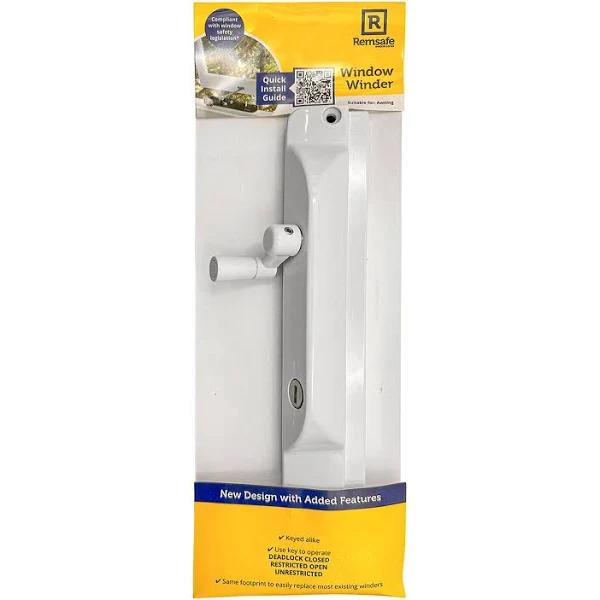 Remsafe Window Locks Stainless Steel White Winder