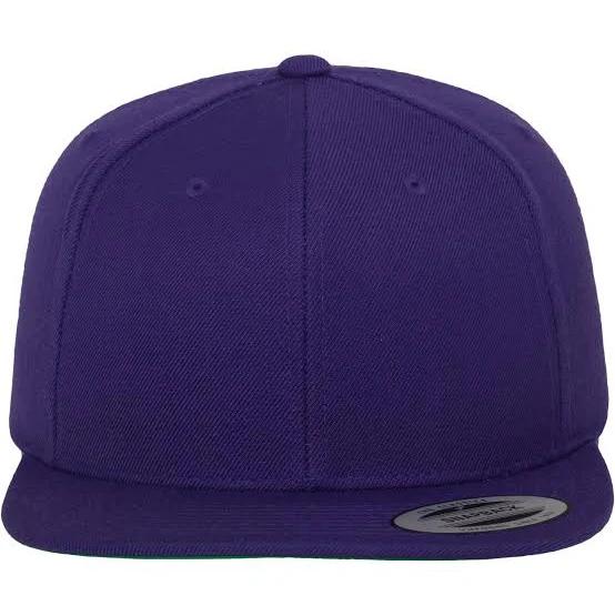 Flexfit Classic 6-Panel Snapback Cap - Purple