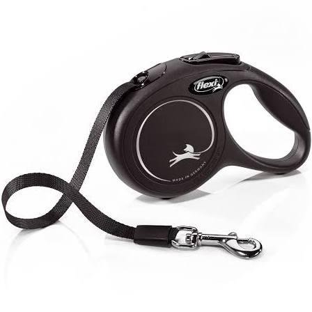 Flexi Classic Tape Retractable Dog Lead Black