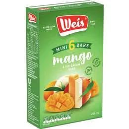 Weis Ice Cream Mini Bars Mango 6 Pack 264ml