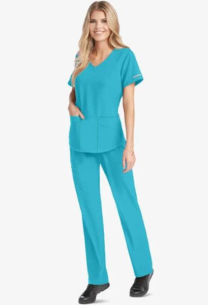 Skechers Vitality V-Neck Scrub Top - 3x - Turquoise