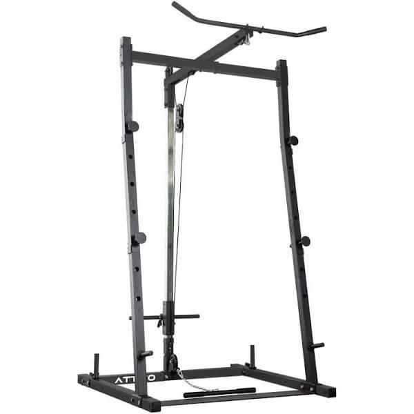 ATTIVO Power Rack Squat Rack With Lat Pull Down System