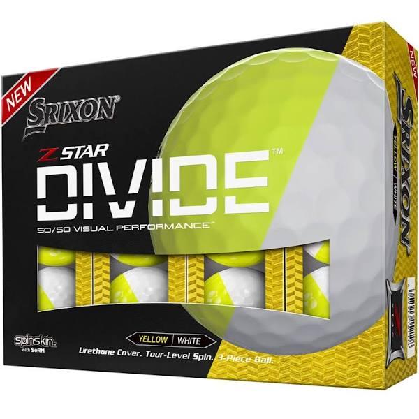 Srixon Z-Star Divide Golf Balls - White / Yellow