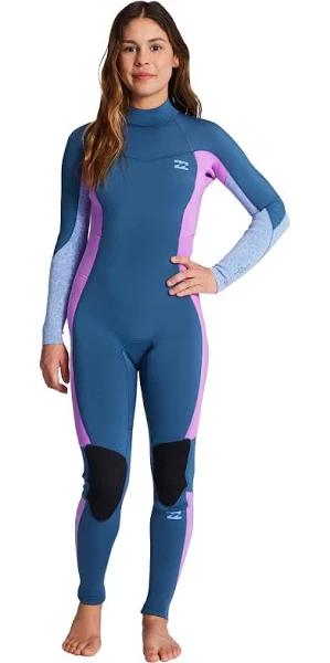 Billabong Womens Synergy 4/3mm Back Zip Wetsuit - Deep - 10