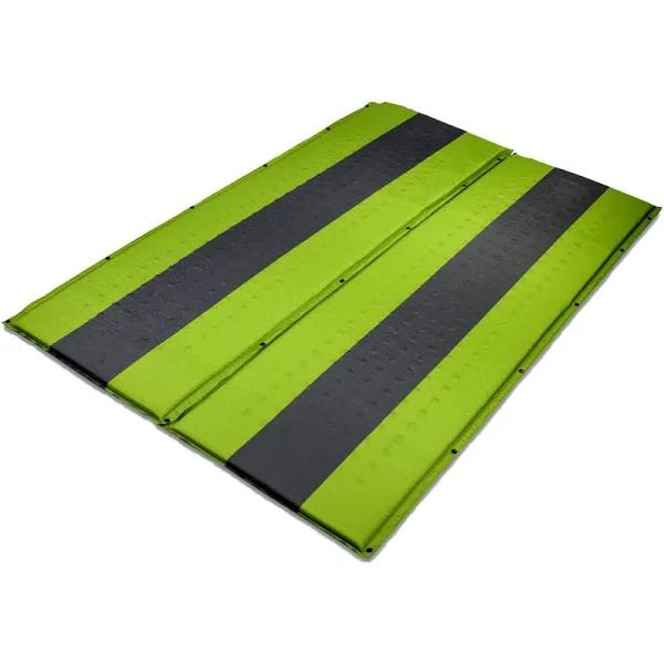 Bargene Double Self Inflating Mattress Sleeping Mat Air Bed Camping Hiking Joinable - Green