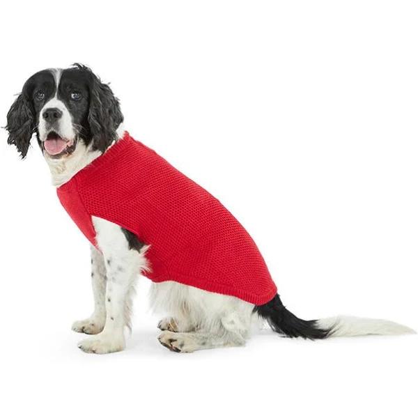 All Day Henley Dog Knit Red XXL