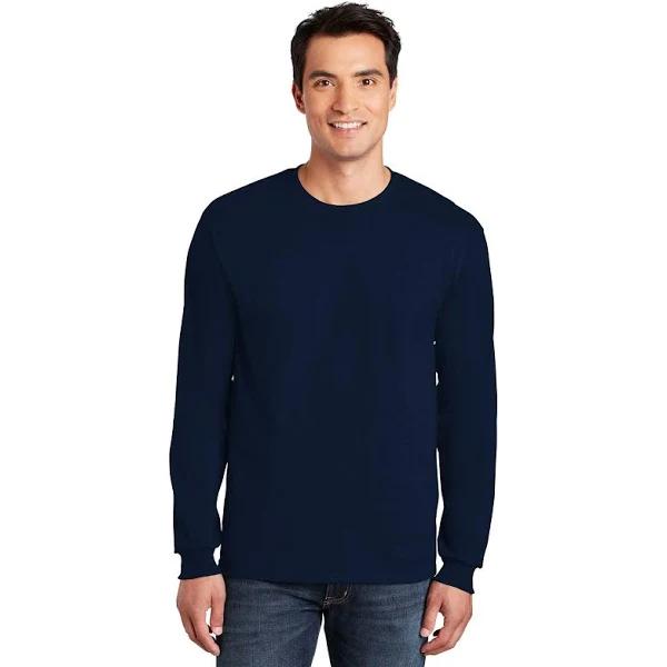 Gildan G2400 Ultra Cotton Adult Long Sleeve Tee - Navy, S