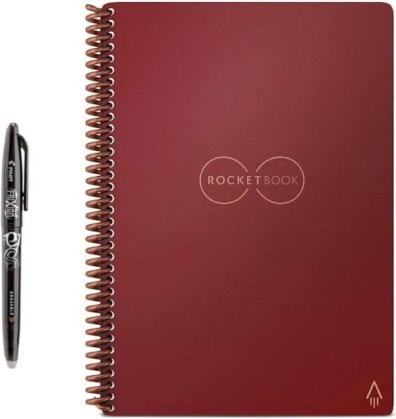 Rocketbook Core Reusable Dot Grid Notebook Scarlet Sky A5 Executive+ Pen & Cloth