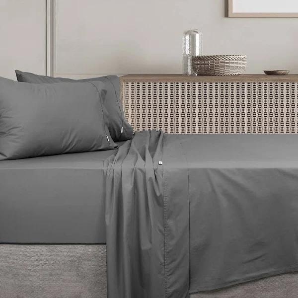 Algodon 300TC Cotton Sheet Set - Mega Queen (Charcoal)