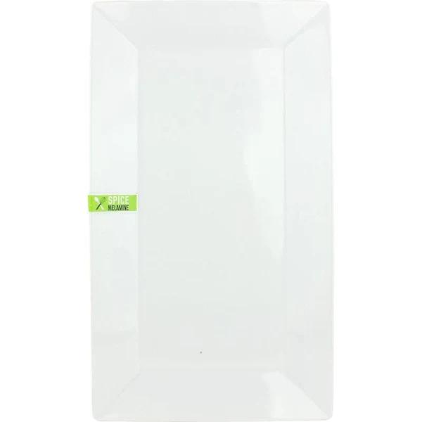 White Rectangular Melamine Platter 35cm x 20cm