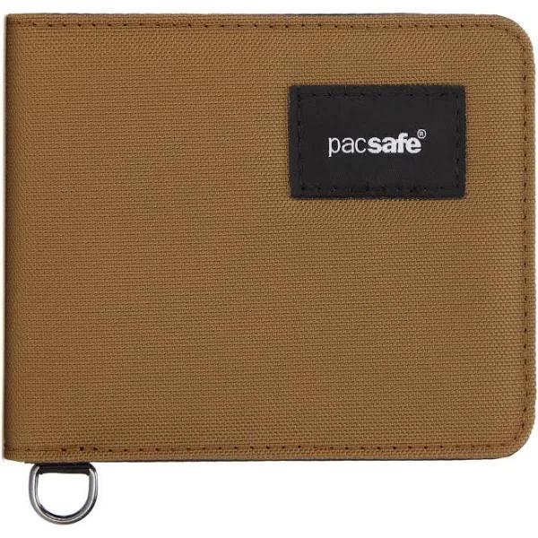 Pacsafe RFIDsafe Mens Bifold Wallet Tan 11000