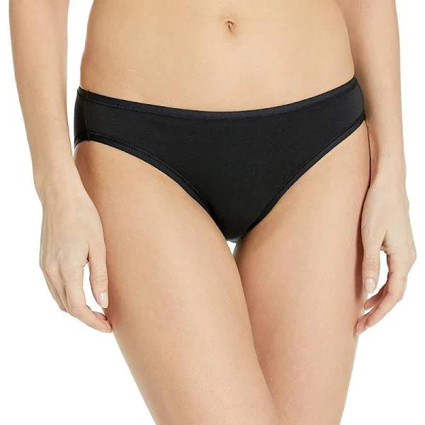 Amazon Essentials Essentials Women's Cotton Stretch Bikini Panty, Black, Small Small US /