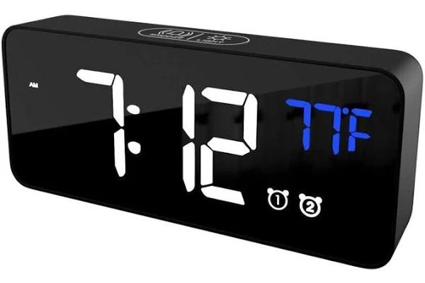 Digital Alarm Clock Rechargeable ,6-inch LED Display,dual Alarm clock,sleep,full Range Brightness,temperature detection,adjustable Alarm Clock