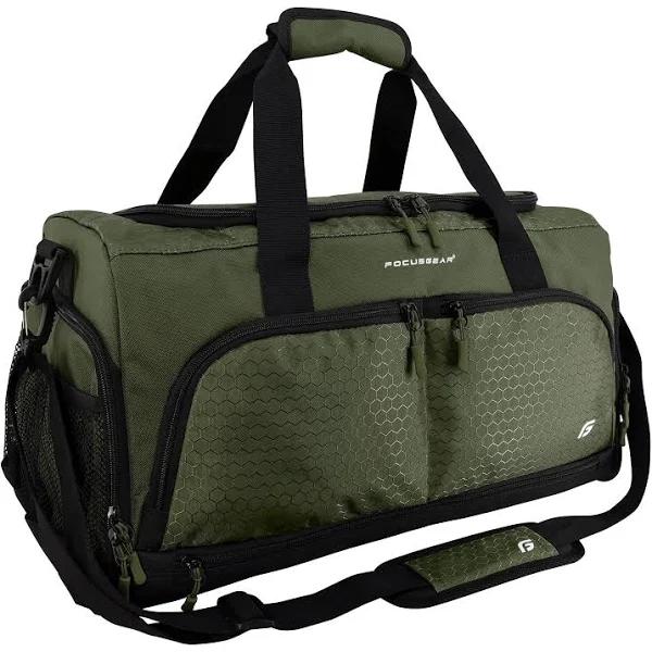 Ultimate Gym Bag 2.0: The Durable Crowdsource Designed Duffel Bag With 10 Optimal Compartments Including Water Resistant Pouch, Green, Medium (20")