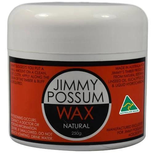 Jimmy Possum Furniture Wax Polish Paste Wax Natural 250g