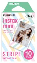 Fujifilm Instax Mini Film, Stripe (10 Pack)