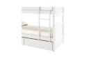 Elisha Solid Pine Bunk Bed with Storage - White