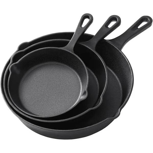 5 Star Chef - Non Stick Frying Pan Cast Iron 3pcs