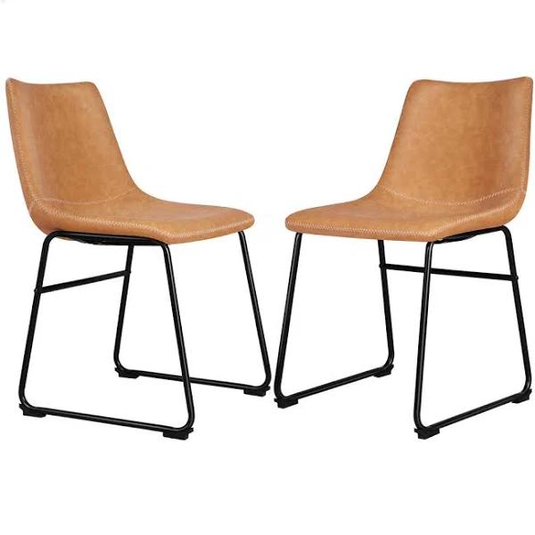 ALFORDSON Dining Chairs Set of 2 PU Leather Brown