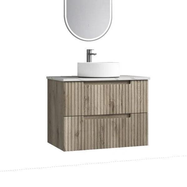 Aulic Tuscana 750mm Vanity Unit with Flat Stone Top (add basin)