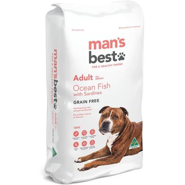 Man's Best Adult Grain Free Ocean Fish Dry Dog Food 12kg