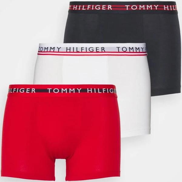 Tommy Hilfiger 3 Pack Trunks with Coloured Waistband in Multi