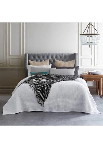 CottonMore White 100% Cotton 350GSM Large Chunky Waffle Blanket - King