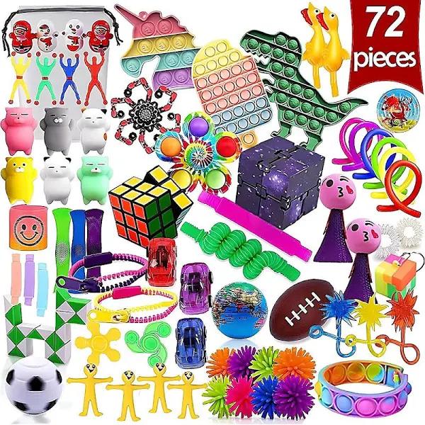 Kidst. 72-piece Fidget Sensory Toy Set - Stress Relief & Focus For All Ages