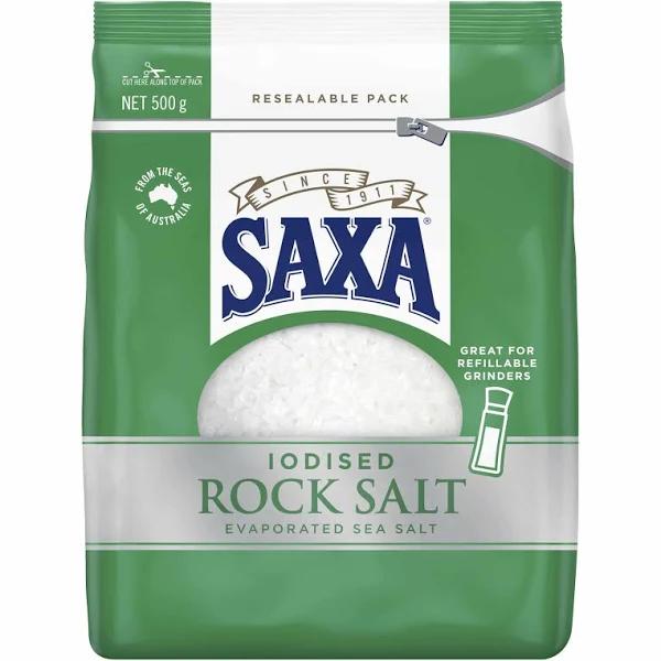 Saxa Iodised Rock Salt 500g