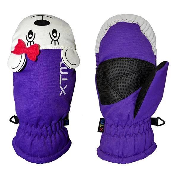 XTM Kids Polar Bear Puppet Snow Mitt Purple L