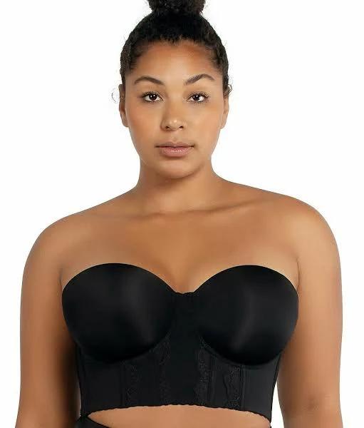 Parfait Elissa Seamless Padded Longline Strapless Bra - Black - 16E