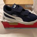 Smash V2 Suede Sneakers - Kids 4-8 Years in Peacoat/White, Size 12, Textile by Puma