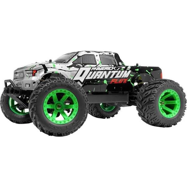 Maverick MV150203 Quantum MT 1/10 4WD Flux 80A Brushless Electric Monster Truck (Silver/Green)