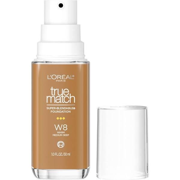 L'Oréal, True Match, Super-Blendable Foundation, W8, Warm Medium Deep , 1 fl oz (30 ml)