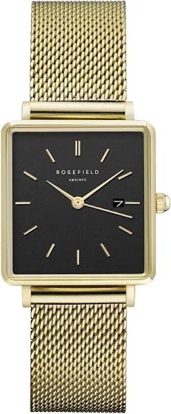 Rosefield The Mini Boxy Watch Gold