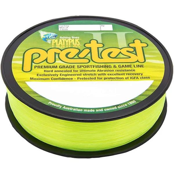 Platypus Pre-Test Mono Fishing Line Yellow 500m 15kg