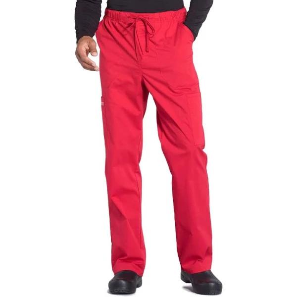 Cherokee Workwear Professionals Men's Cargo Scrub Pants - XL - Red