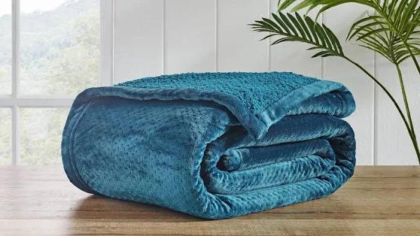 L'Avenue Alaska Teal Blanket - Super King