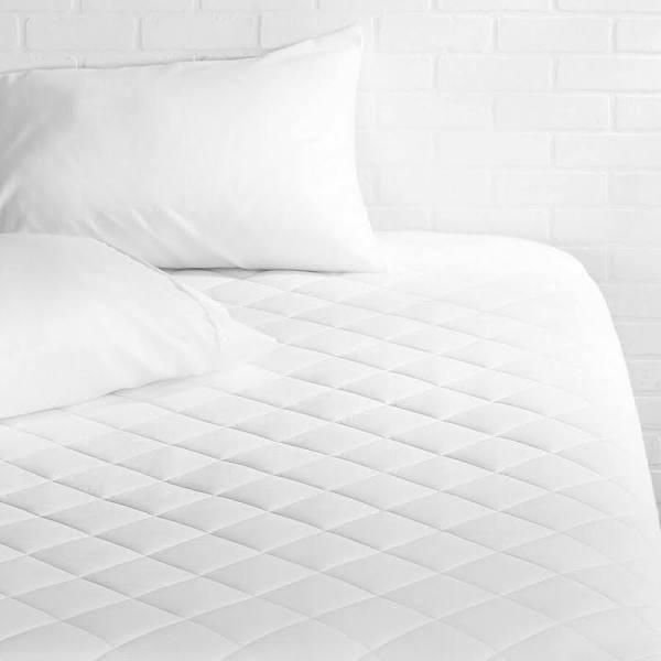 Amazon Basics Hypoallergenic Quilted Mattress Topper Pad Cover - 45.72 cm Deep, Queen