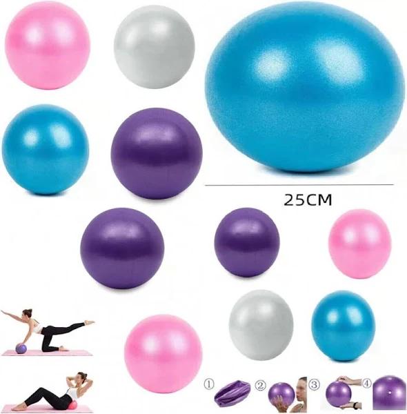 4 Pack Small Pilates Balls, Naisfei 25 cm Soft Pilates Ball, Exercise Ball, Mini Yoga Ball,for Workout, Stability, Yoga,Balance, Pilates, Physical