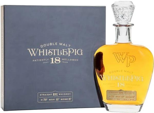 WhistlePig 18 Year Old Double Malt Straight Rye Whiskey 750ml