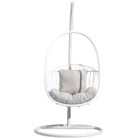 Byron Hanging Chair White/Light Grey Cushion | White Frame | Outdoor | Early Settler Furniture