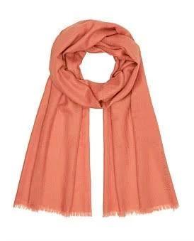 David Jones Mani Kaaga Moni 100% Cashmere 'Sydney' Tissue Shawl in Blood Orange