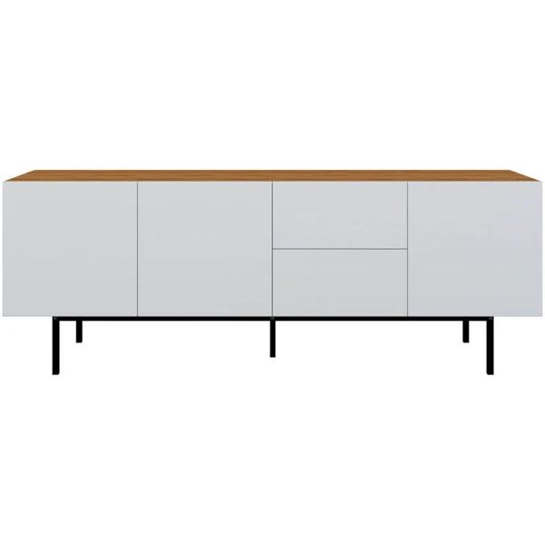 Cameron Sideboard Buffet With Cabinet and Drawers - Natural/White