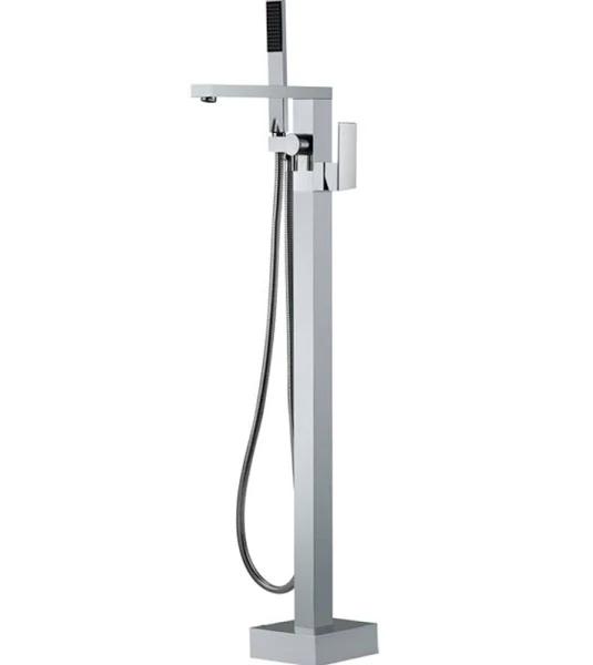 Fienza Jet Floor Mounted Bath Mixer & Hand Shower - Chrome