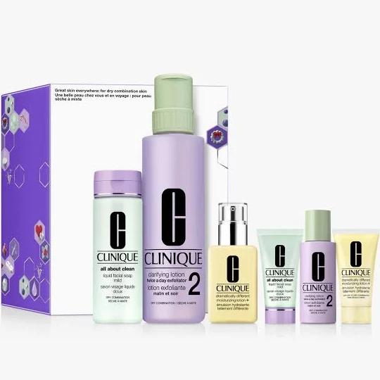 Clinique Great Skin Everywhere Skincare Set: for Dry Combination Skin